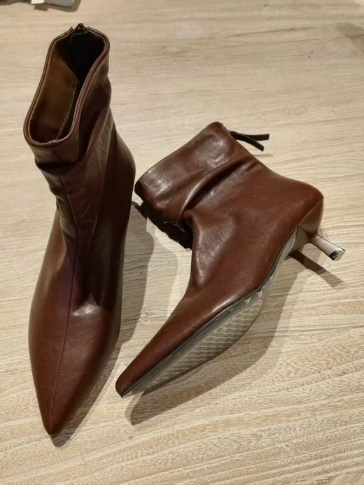 【门店同款】ENJOY冬季小跟褶皱短靴 166595999 商品图0