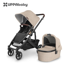 美国UPPAbaby Cruz V2+推车+V3睡篮 宝宝推车双向高景观可坐可躺儿童折叠新生婴儿推车