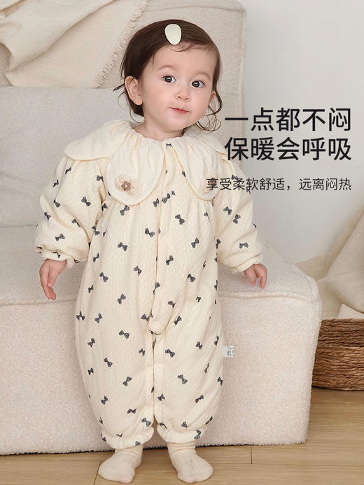 【A类云朵棉！保暖会呼吸】加厚夹棉婴儿衣服冬装棉服保暖宝宝连体衣秋冬季超萌婴幼儿夹棉外出服棉衣。hb 商品图4