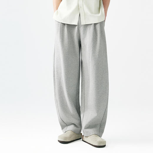 棉仓362818017-宽松纯棉重磅毛圈单褶弯刀卫裤 商品图4