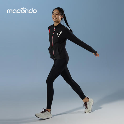 【套装】防风加绒针织外套+支撑压缩长裤  5度跑步套装搭配 商品图1