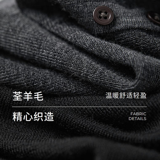 棉仓366635046-羊毛不对称装饰扣假两件针织衫 商品图2