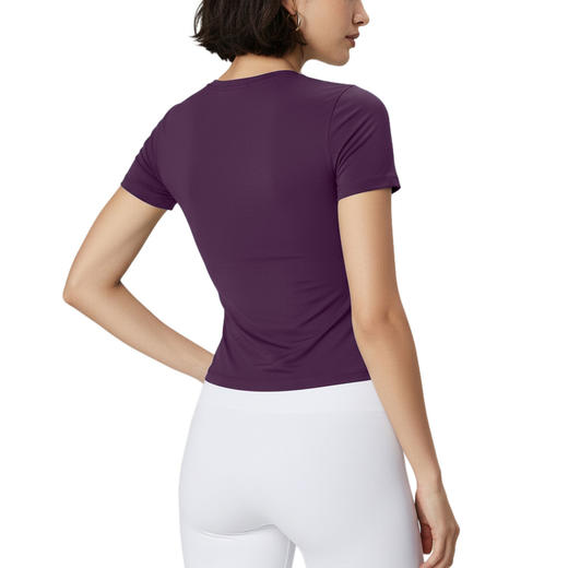 【3~5天发货】跃牌【美度空间】系列 新瑜伽短袖女修身运动t恤跑步普拉提瑜伽服上衣ADTX53022 商品图2