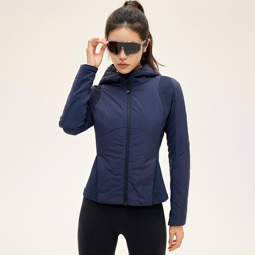 Leorrey/乐拉3M新雪丽棉轻量暖绒跑步保暖秋冬连帽运动棉服WT0299 商品图2