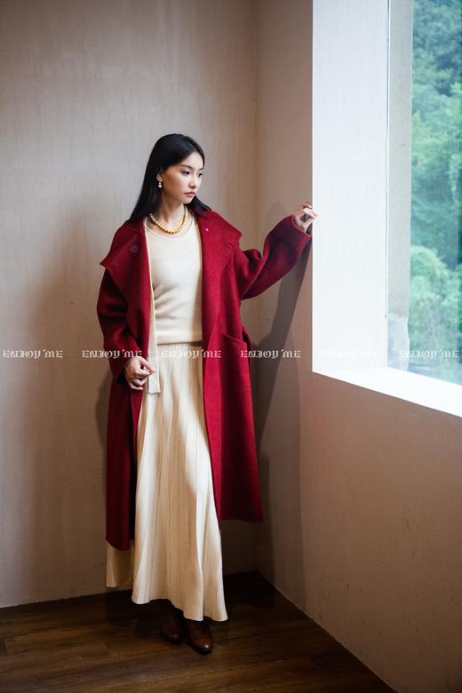 【门店同款】ENJOY冬季“暖冬知性”一粒扣腰带长款大衣 166295638 商品图4