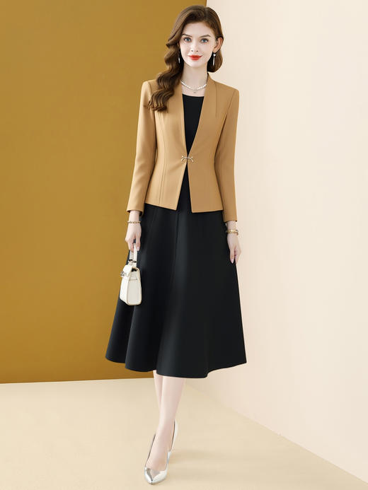 「自」全新升级【铂金会员201/天猫269/差价68】(01429)洛诗琳气质通勤纯色西装外套女2025秋季新款小个子简约休闲百搭西服 商品图1