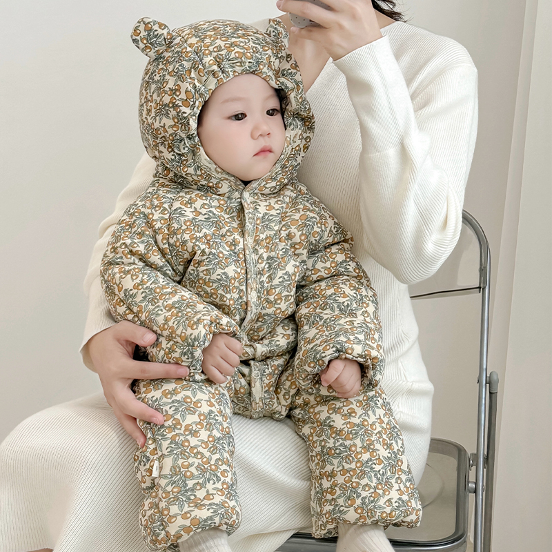【云优选】BabyStormi 婴幼儿棉服 宝宝秋冬衣服保暖连体衣夹棉冬装哈衣爬服（周末不发货）
