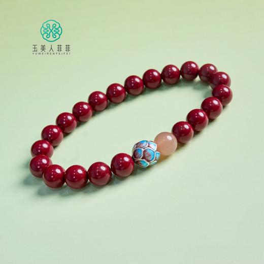 D朱砂单圈-铜莲花圆珠手串8mm 商品图0