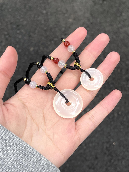 【六宫颜色平安扣玉髓项链SS453】温润如玉氛围感具像化了～玉髓珠子质地莹润剔透 冰透水润果冻感强❗️-PWJCY 商品图11