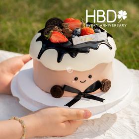 『草莓可爱』jellycat草莓脑袋创意生日蛋糕