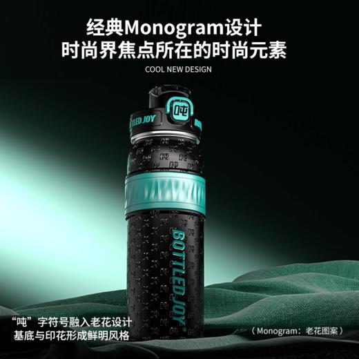 CUCU吨吨双饮口带茶隔咖啡车载保温杯学生可背装书包双层运动水杯 商品图2