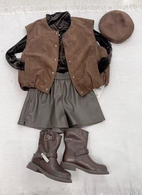 【门店同款】ENJOY秋季“浮光织影”金扣复古马夹 165802933