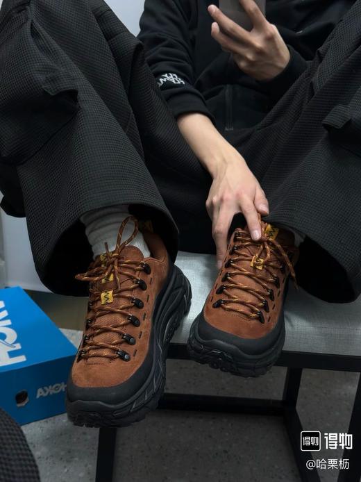 HOK@ ONE 全头层皮舒适减震耐磨抗冲击低帮城市通勤越野跑步鞋 Z-15652 商品图8