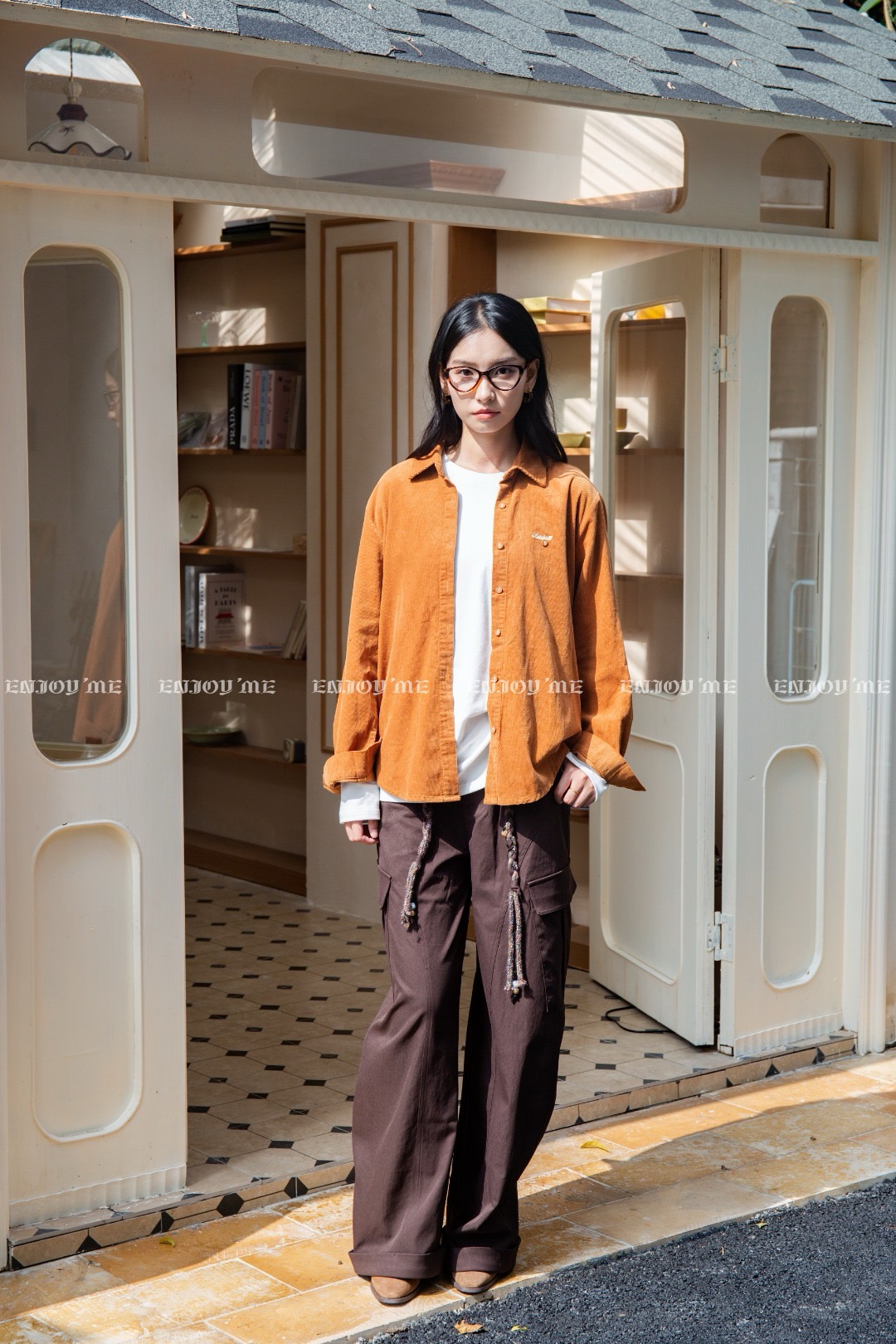 【门店同款】ENJOY冬季“暖冬知性”复古百搭绒面衬衫 167098441