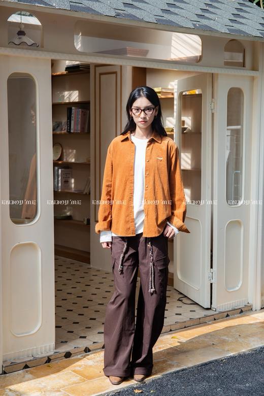 【门店同款】ENJOY冬季“暖冬知性”复古百搭绒面衬衫 167098441 商品图0