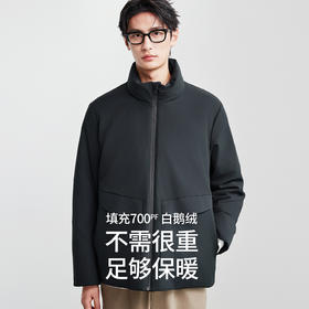 棉仓367815030-【90白鹅绒】轻暖立领行政羽绒夹克男 秋冬羽绒服保暖外套