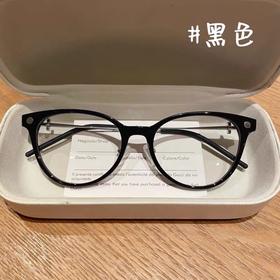 小香风框架眼镜 板材钛黑框眼镜 适合素颜方圆脸 防蓝光抗辐射 可配度数