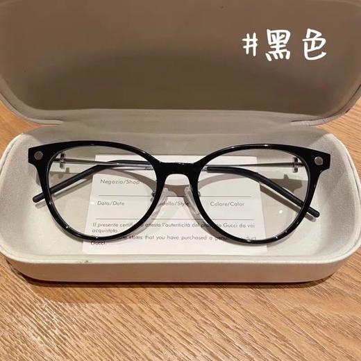 小香风框架眼镜 板材钛黑框眼镜 适合素颜方圆脸 防蓝光抗辐射 可配度数 商品图0