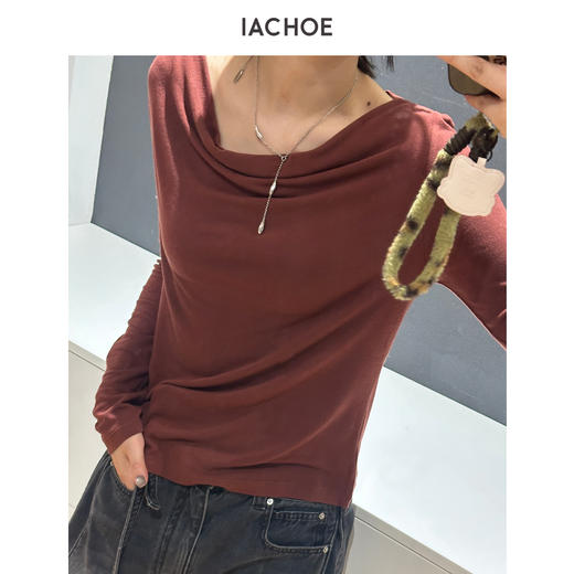 棉仓3661501014-发热荡领T恤 商品图0