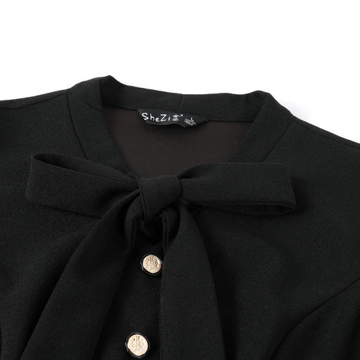 奢姿大码女装2025秋装新款胖妹妹轻奢休闲马甲百褶连衣裙套装9953994202AB 商品图4