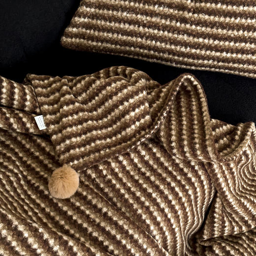 自然醒羊卷妮双面盖毯午睡毯小香风沙发毯床尾毯车载毯子MT 商品图14