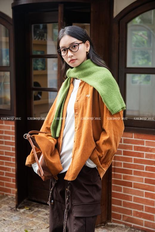 【门店同款】ENJOY冬季“暖冬知性”复古百搭绒面衬衫 167098441 商品图4