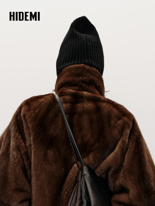 HIDEMI 进口澳洲美利奴羊毛坑条加厚翻边针织帽冷帽 商品图8