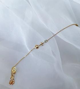 驴家 单钻花卉手链 金色（XK）