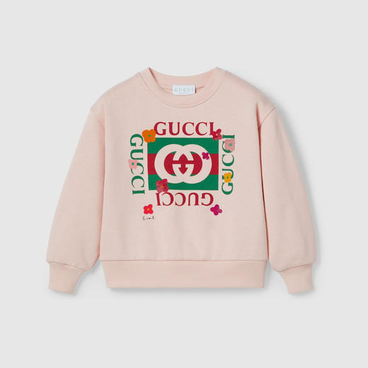 GG-K（童装）方块花朵粉卫衣 商品图0