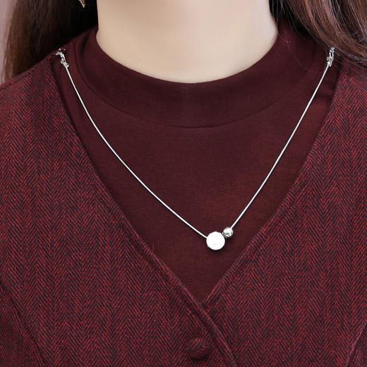 QYM 54C2512-1-Y假两件开衩不对称高腰连衣裙时尚A字裙 商品图3