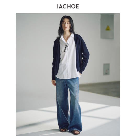 棉仓3661506008-大v领开衫 商品图3