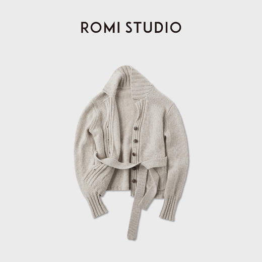 ROMI STUDIO”松弛随性“牦牛绒绵羊毛拇指洞开襟毛衫 RWCASZ5666 商品图1