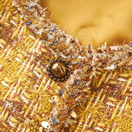 「高货wl」全新升级【铂金会员395/天猫529/差价134】(93422)洛诗琳轻奢小香风编织外套2025秋季气质粗花呢短款外套女 商品图2