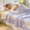 秋冬季【加厚卡通风学生宿舍家用牛奶绒多功能毛毯午睡毯沙发盖毯 商品缩略图6