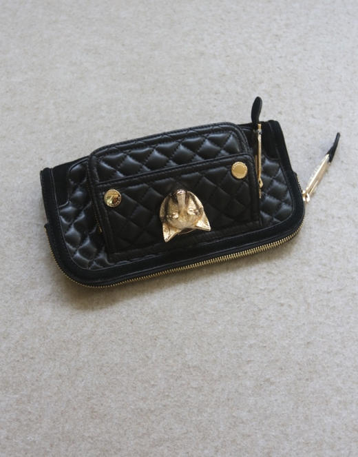 简单粗暴的 哈！粑家的 Prorsum 绗缝菱格的小牛皮 立体狐狸头 手拿包 商品图0