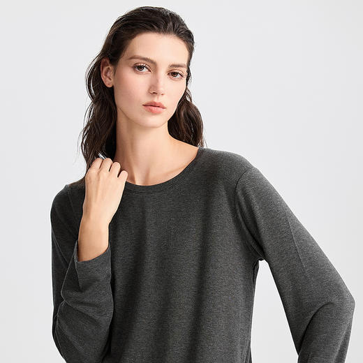 棉仓366601043-阿尔巴斯羊绒打底T恤 商品图3