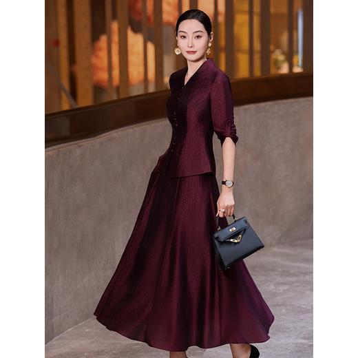 YBY 492C49套装裙时尚气质醋酸半身裙两件套 商品图2