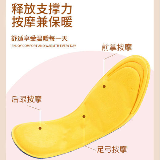 【拒绝忽冷忽热！温暖整个脚掌】保暖鞋垫加绒加厚防寒恒温自发热鞋垫5D按摩男士御寒吸汗冬季鞋垫。rc 商品图1
