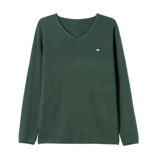 CC 37-3136大码韩版遮肚子显瘦短款针织上衣宽松V领 商品图4