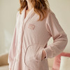 芬腾女士睡衣秋冬季海岛绒开衫长袖套装纯色休闲防静电家居服冬天 商品缩略图2
