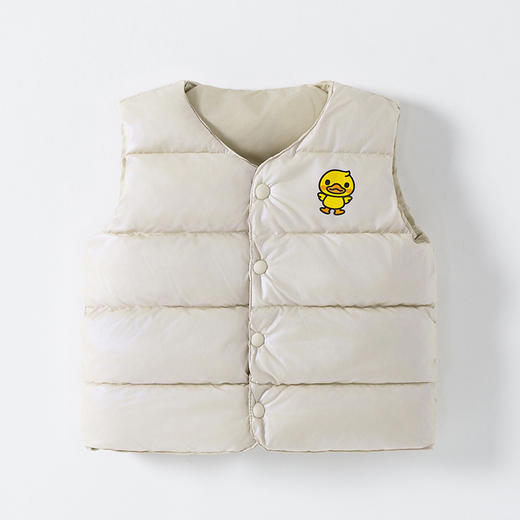 小黄鸭儿童棉马甲2025秋冬新款中小童外穿百搭坎肩男女宝宝加厚保暖背心 商品图5