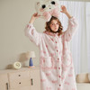 芬腾女士睡裙秋冬季珊瑚绒长袖连帽睡衣裙甜美休闲大码家居服冬天 商品缩略图2