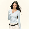 Ariseism美式复古设计感长袖T恤女秋季新款修身打底上衣 商品缩略图2