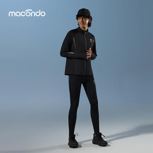 【套装】防风加绒针织外套+支撑压缩长裤  5度跑步套装搭配 商品图2