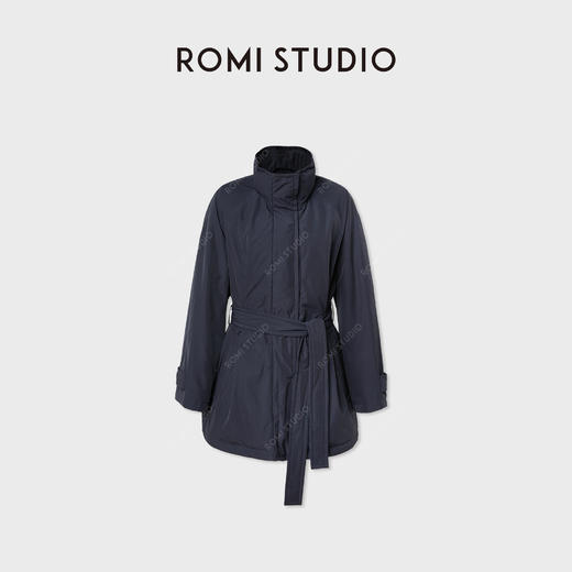 ROMI STUDIO“轻盈自在”90白鹅绒防泼水中长款腰带羽绒RWCWWG6529 商品图0