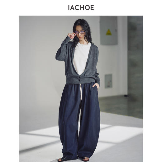 棉仓3661506008-大v领开衫 商品图2