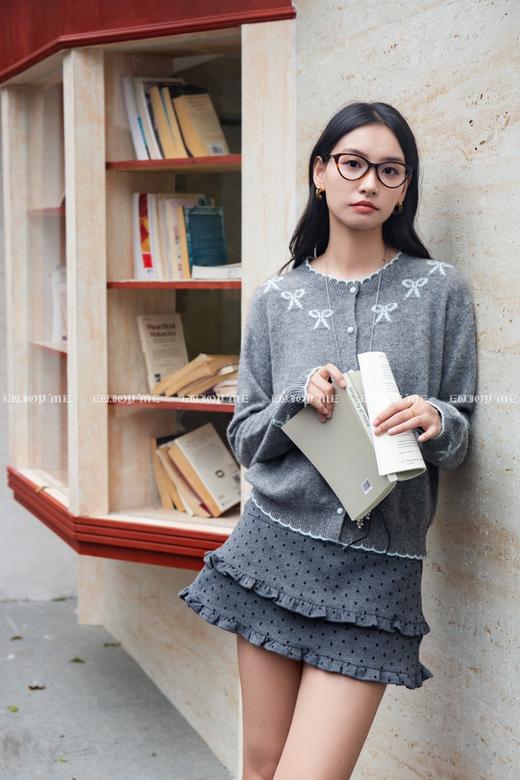 【门店同款】ENJOY冬季“暖冬软糖”波点花边半裙 167044638 商品图0