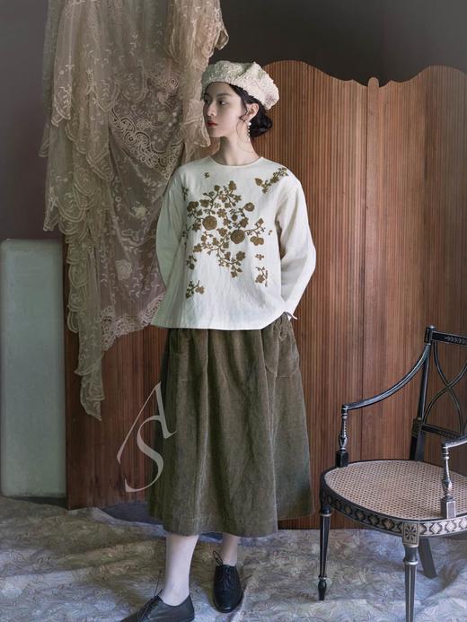 Maku 25AW 米白色手织羊毛刺子花卉钩绣上衣 商品图1