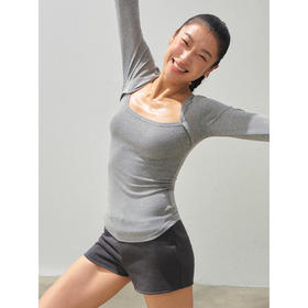 Ariseism美式复古设计感长袖T恤女秋季新款运动修身打底上衣