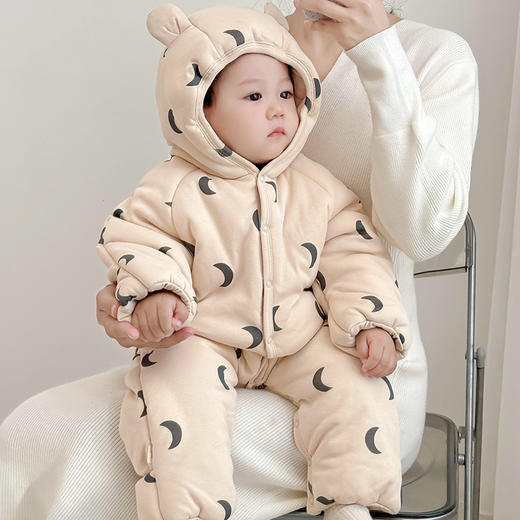 【云优选】BabyStormi 婴幼儿棉服 宝宝秋冬衣服保暖连体衣夹棉冬装哈衣爬服（周末不发货） 商品图2